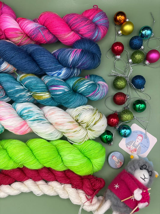 Christmas Collection - Superwash Merino DK, 4 Ply and Sparkle - Ready to ship