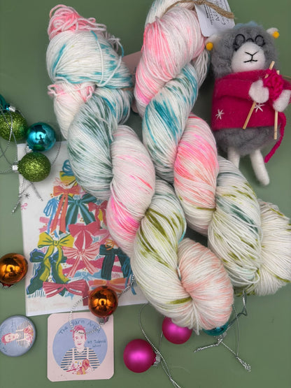 Christmas Collection - Superwash Merino DK, 4 Ply and Sparkle - Ready to ship