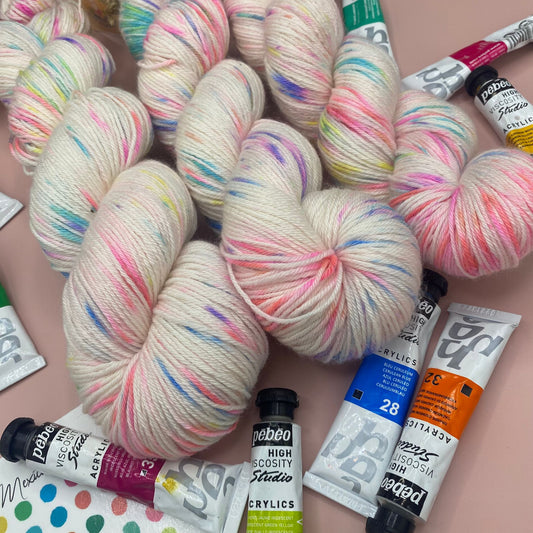 Frida Kahlo's Palette - Superwash Sock 4 Ply or Merino DK or Silk 4 Ply