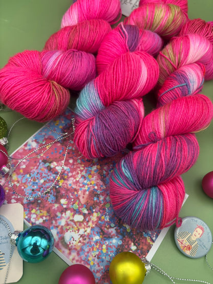 Christmas Collection - Superwash Merino DK, 4 Ply and Sparkle - Ready to ship
